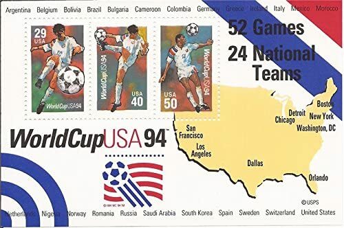 US 1994 – SC #2837 – World Cup Soccer – Pack of 100 Souvenir sheets – MNH