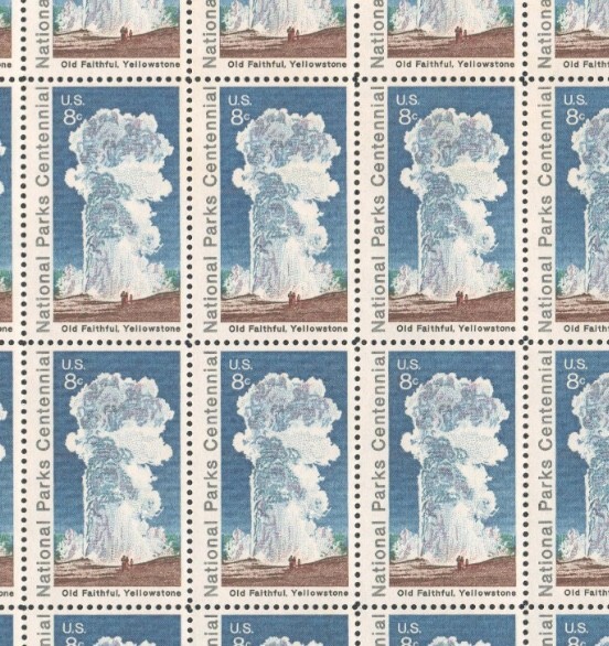 United States 8¢ Old Faithful Yellowstone Park Postage Stamp #1453 Pack of 100