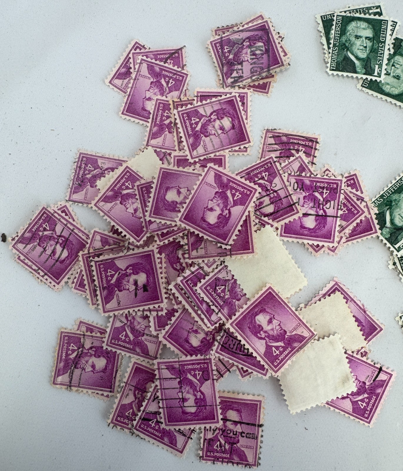 Cancelled Vintage US Presidential Definitive Stamp Mixture Lot