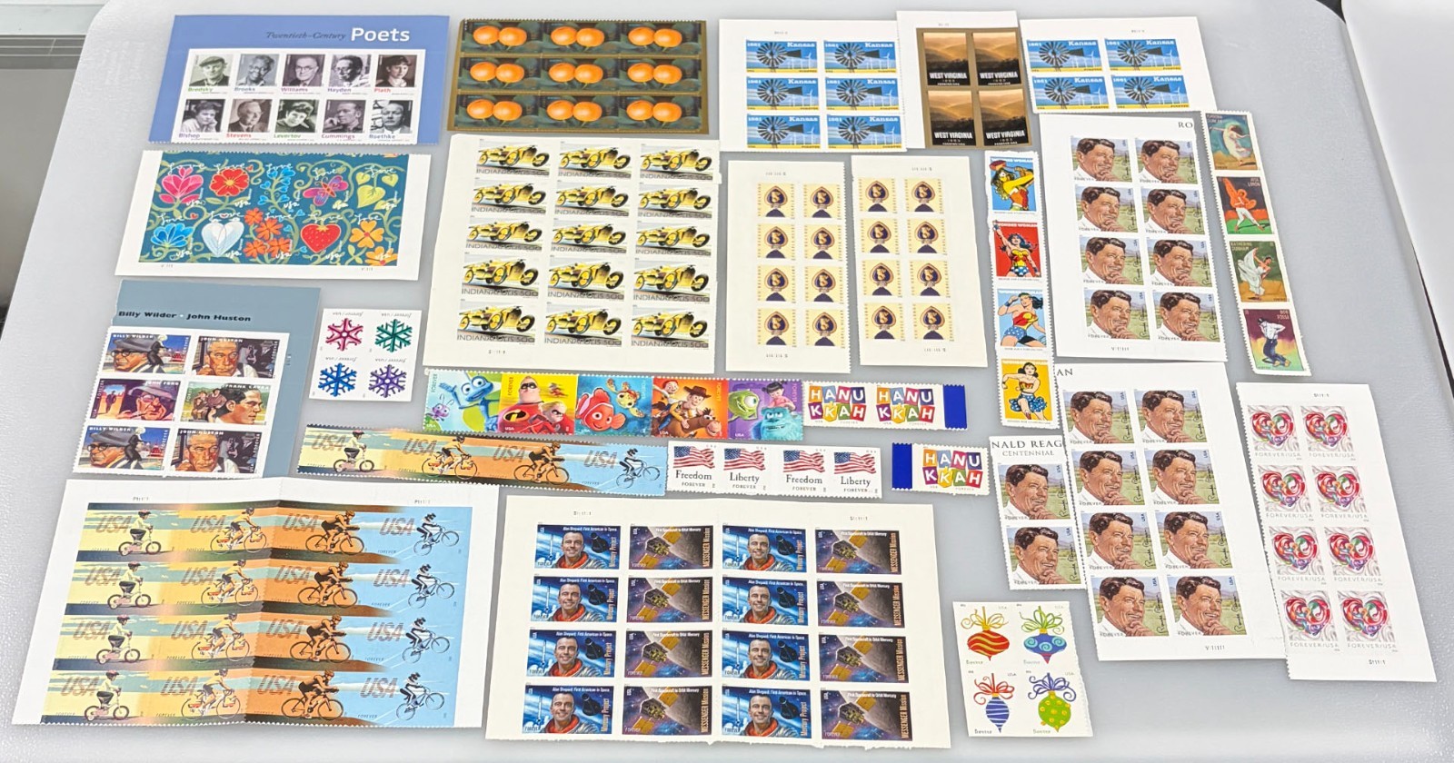 Large Lot of USPS Forever Stamps, Wide Variety of 1,127 Stamps, Face Value: $879