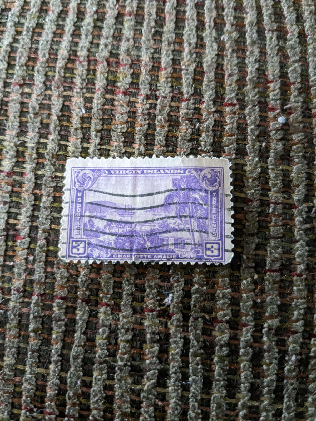 1937 Virginia Islands, Charlotte Amalie Harbor 3c stamp