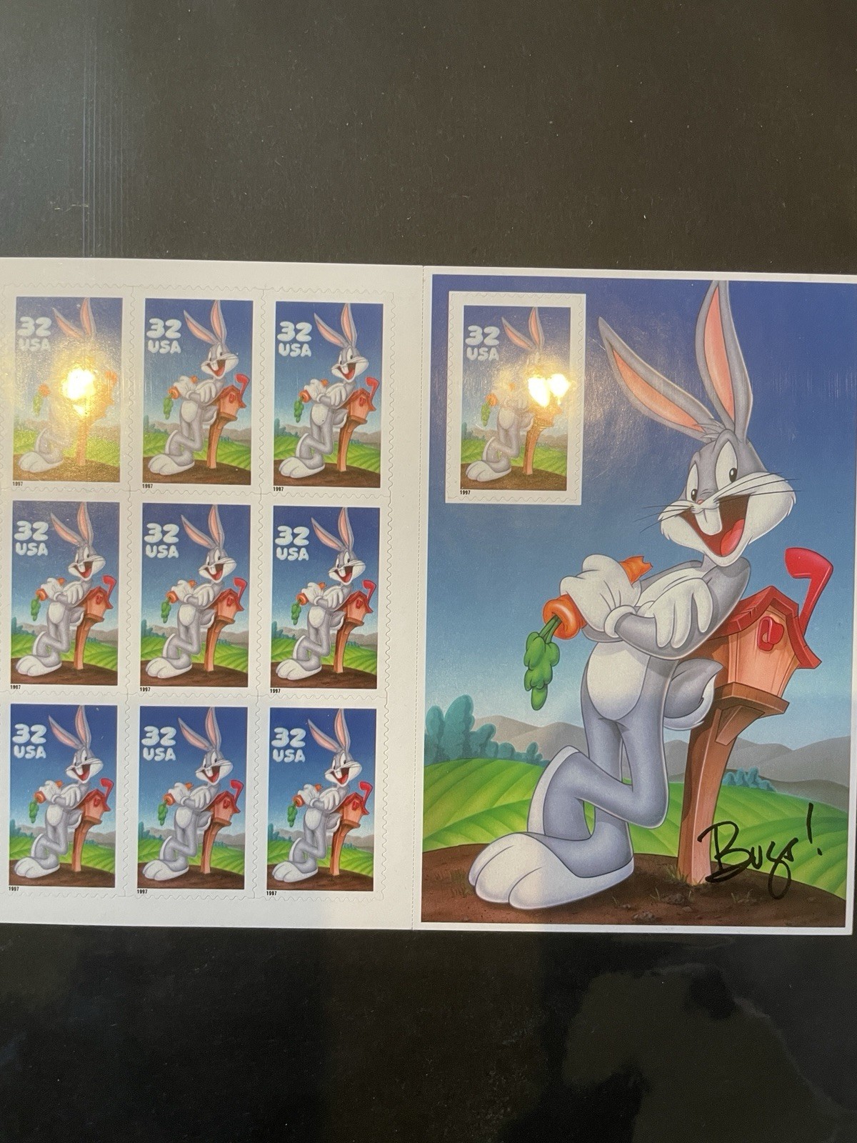 Five Booklets x 10 = 50 of LOONEY TUNES Bugs Bunny Complete Set US Postage Stamp