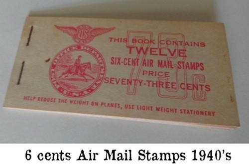 Rare: 6 cents Air Mail Stamps 1940’s