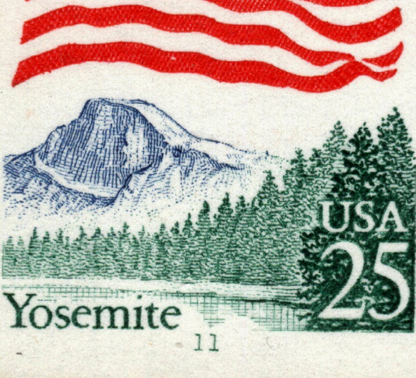 US Stamps 25¢ Flag/Yosemite Park – Plate #11 Coil Strip of 5 MNH stamps SC#2280