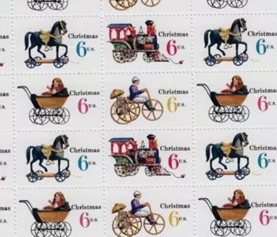 United States 6¢ Christmas Toys Postage Stamp #1415-18 Pack of 100