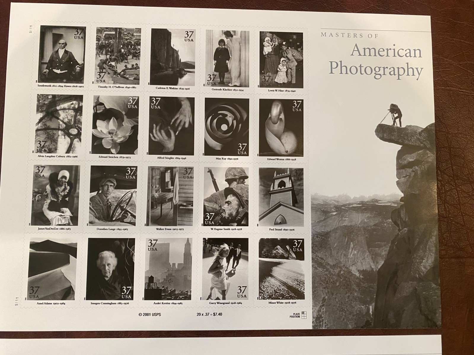 American Photography US Postage Stamp Lot of 2 Sheets