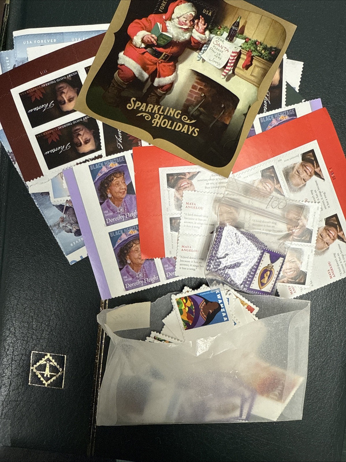 100 mint unused self stick forever stamps nice assortment