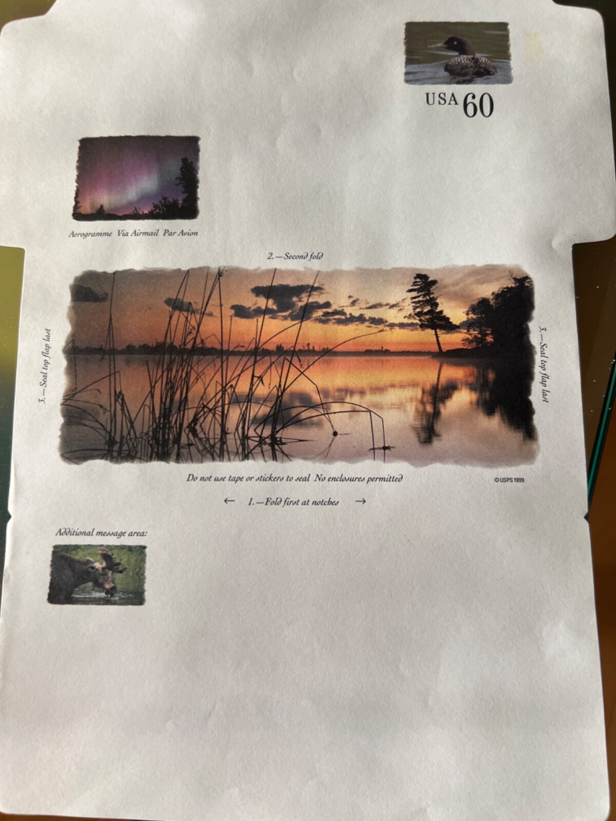See Photo Scott UC65 Voyageurs National Park Postal Stationary Aerogramme Unused