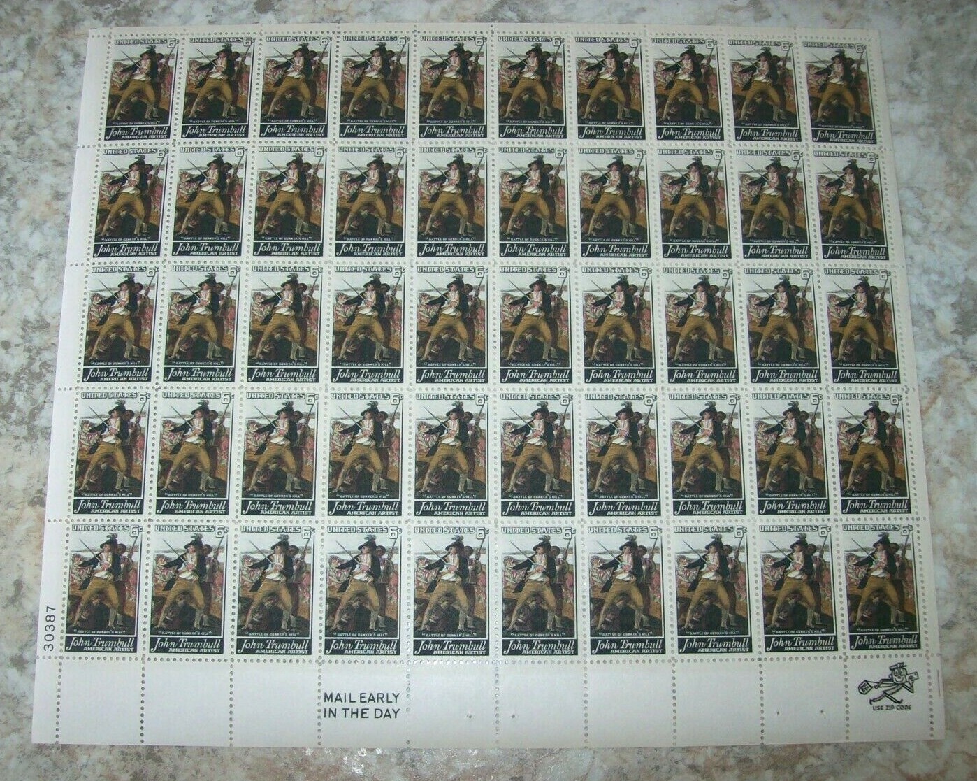 Estate Find Postage Stamps Full Sheets, Lot of 10, Denominations 6 Cents,