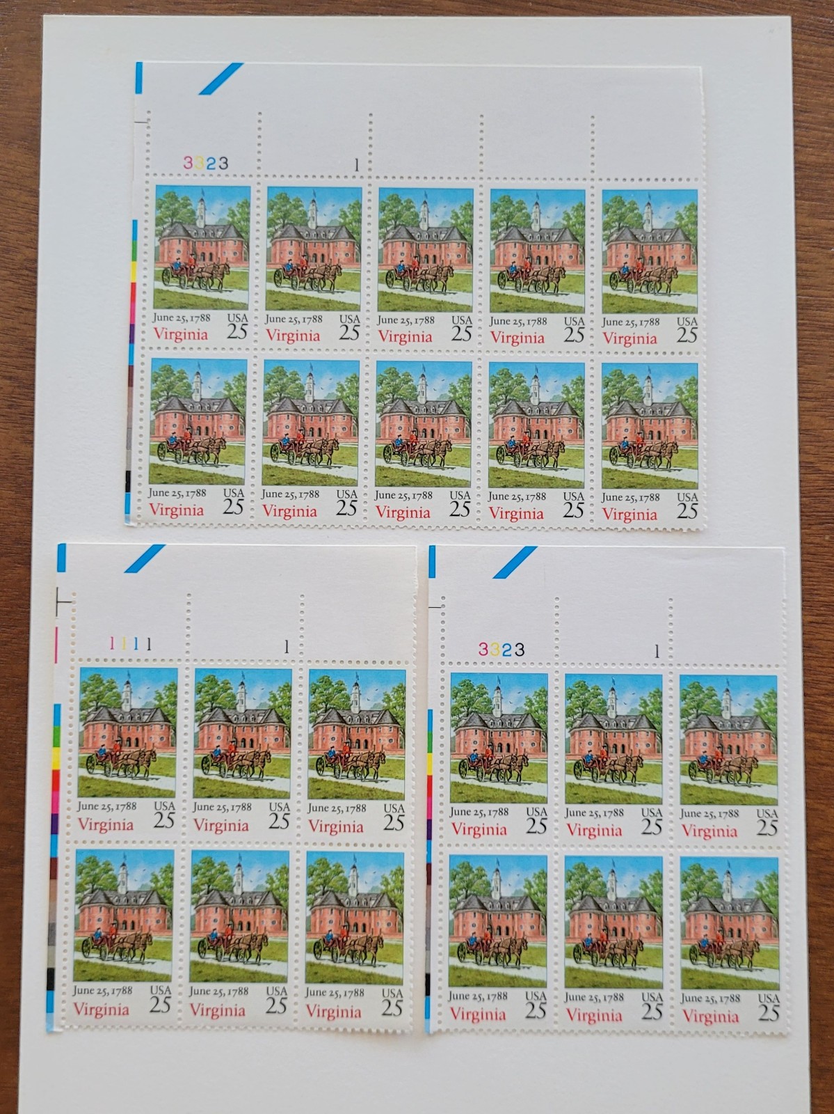 1988 Virginaia Ratification US Stamps 25c Lot of 22, Sc #2345 MNH
