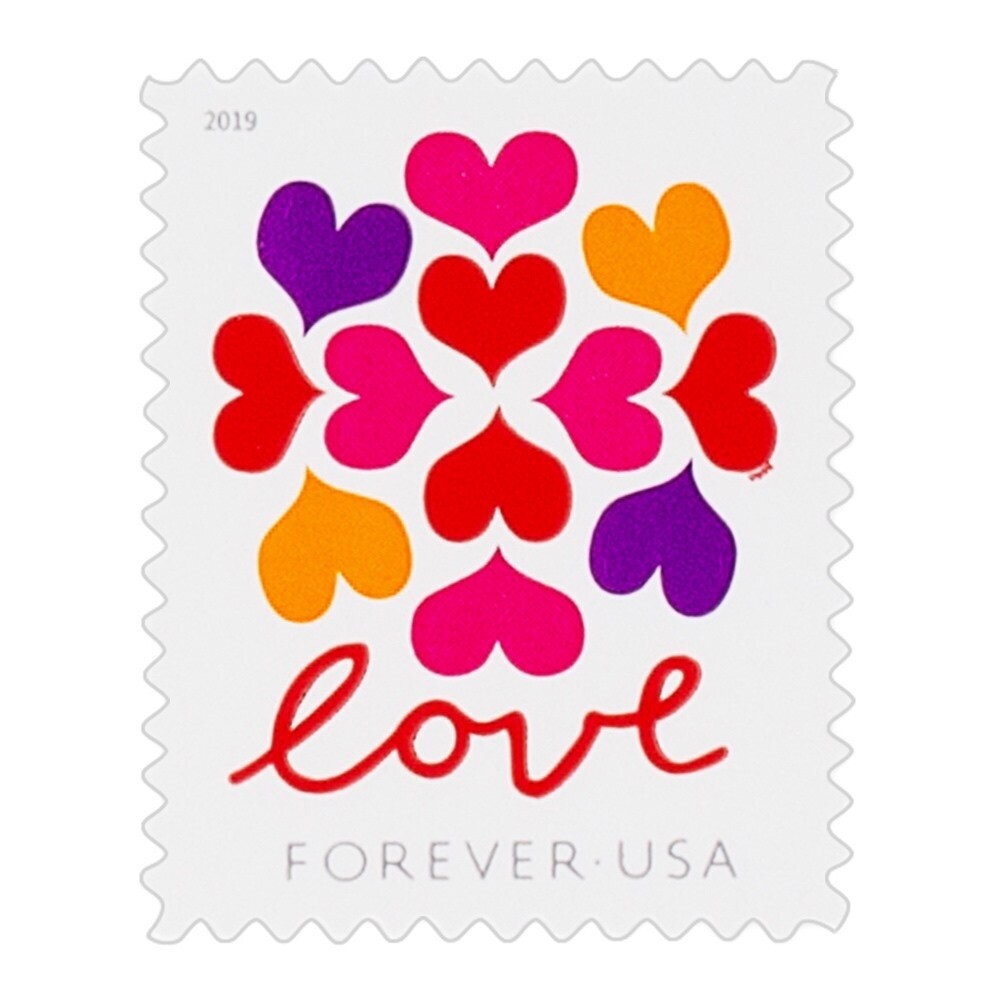 LOVE HEARTS BLOSSOM Sheet of 20 Forever Stamps MNH #5339