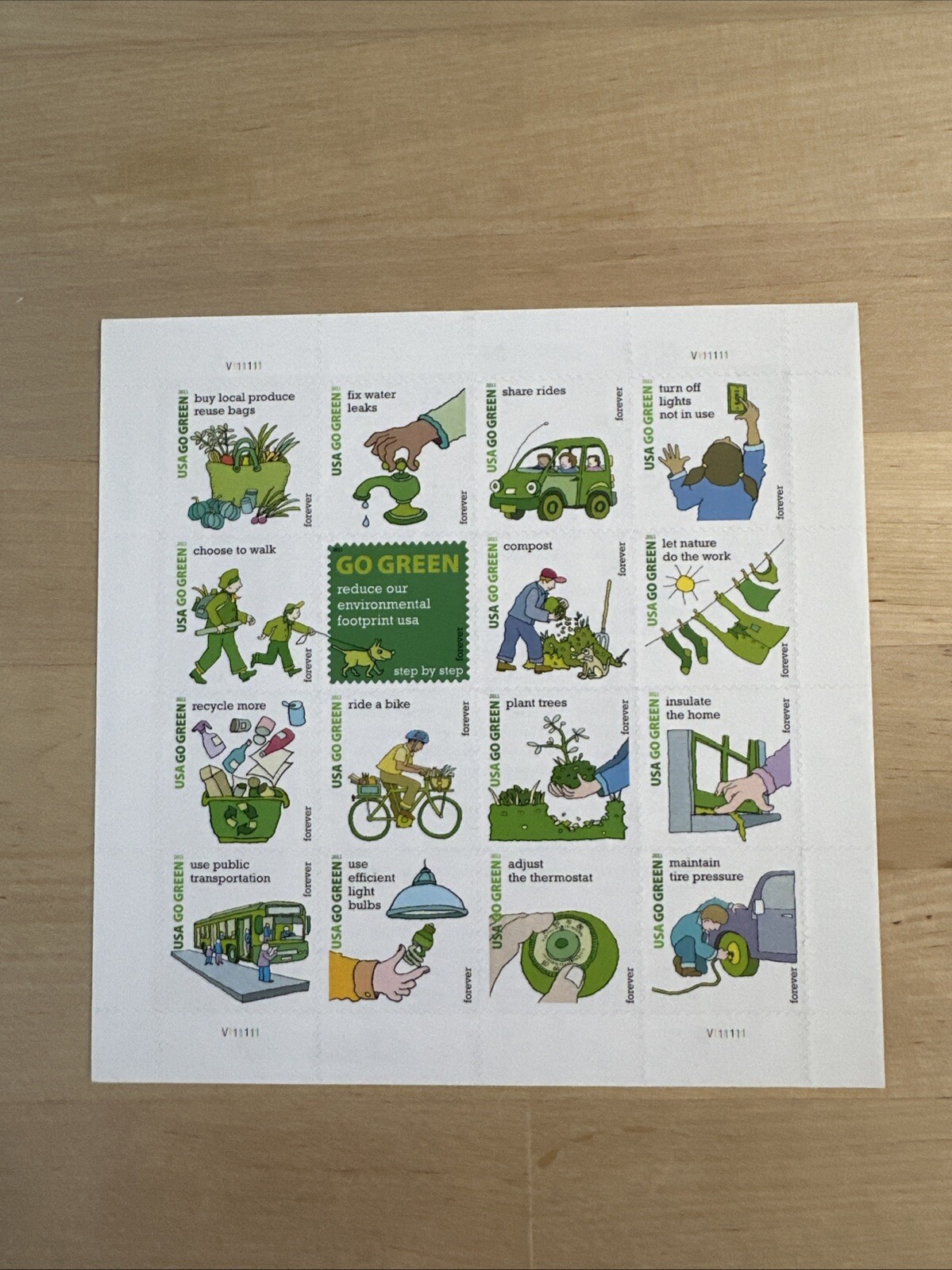 US SCOTT 4524 GO GREEN FOREVER PANE OF 16 STAMPS MNH