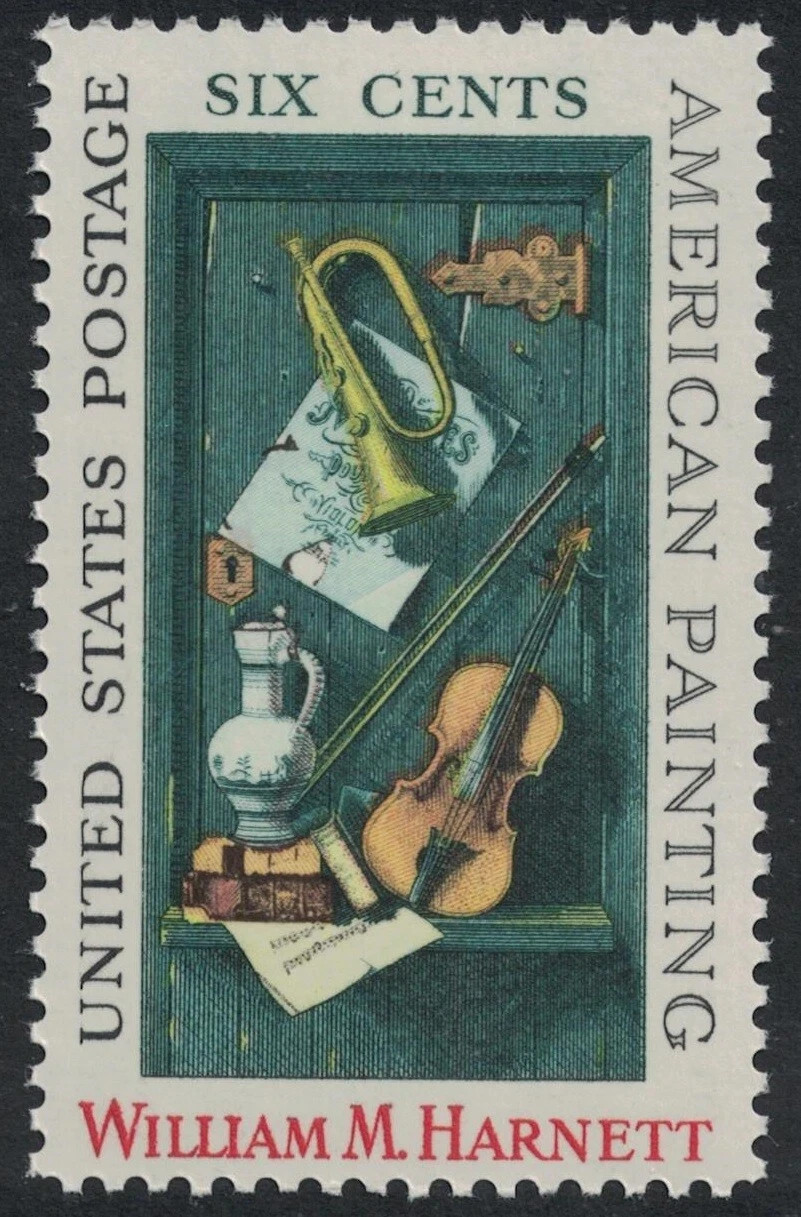 USA 1969 – William Harnett, American Painting 😎 MNH 6 Cent Stamp 🏀 Scott #1386