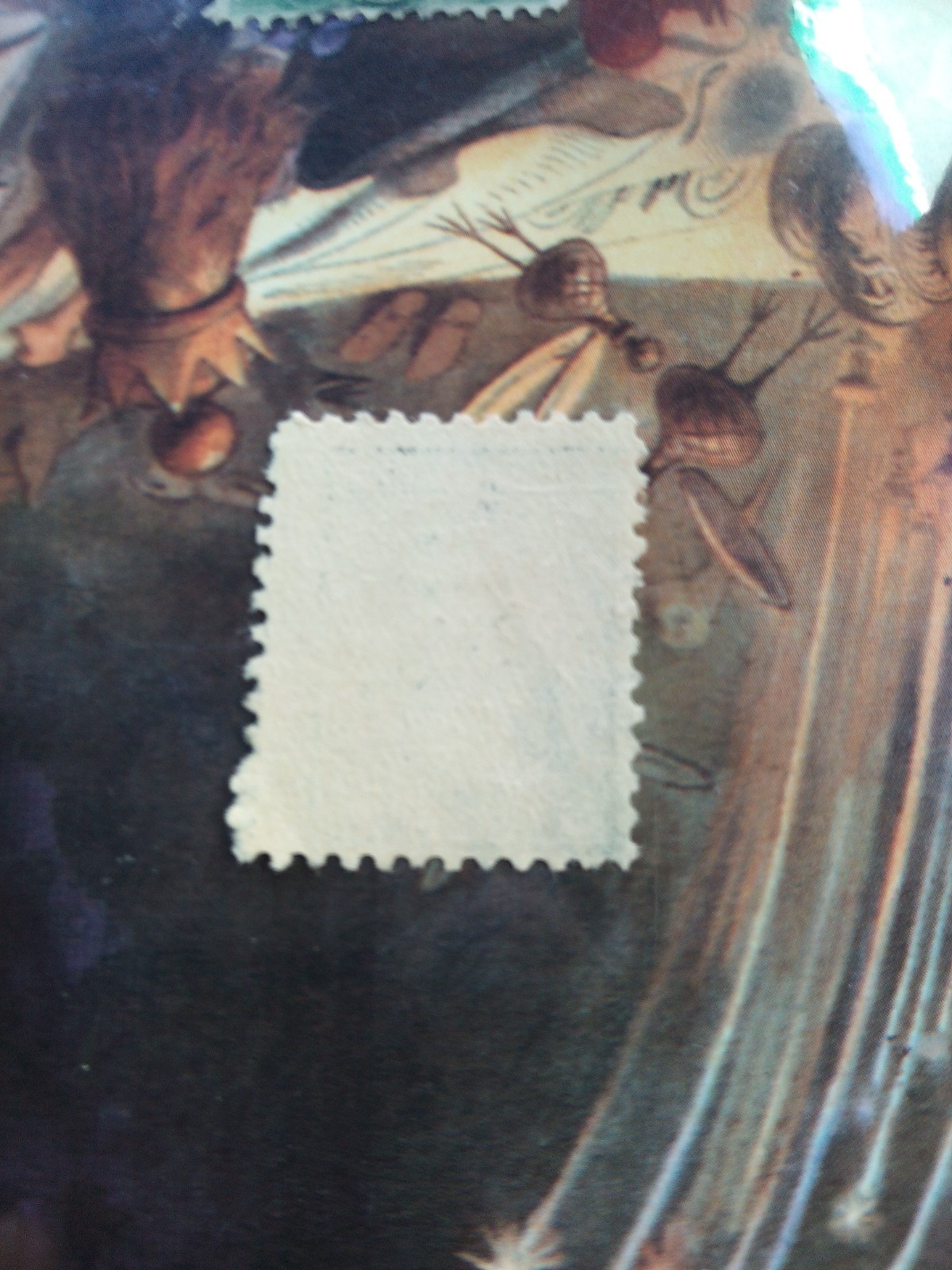 stamp 5 cent collectors stamp blue Washington squiggly lines
