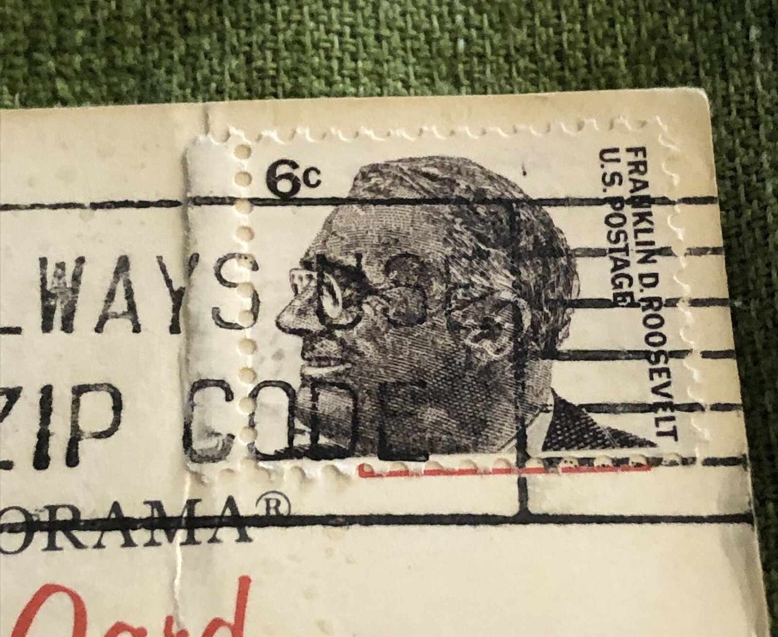 U.S. Postal 6 Cent Stamp Franklin D. Roosevelt Collectible Authentic Rare