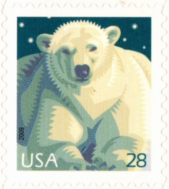 USA 2009 POLAR BEAR 20 STAMP 28 CENT SCOTT 4389 MNH