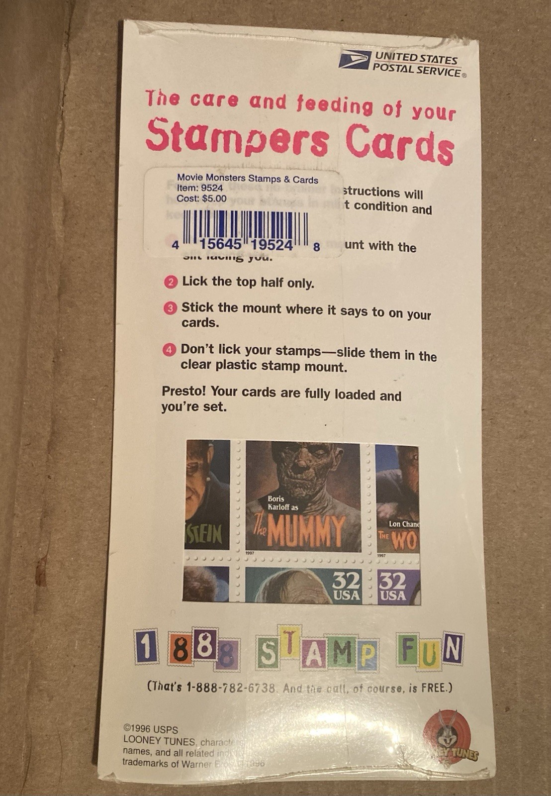 USPS Classic Movie Monsters Stampers Cards Sealed Unopened