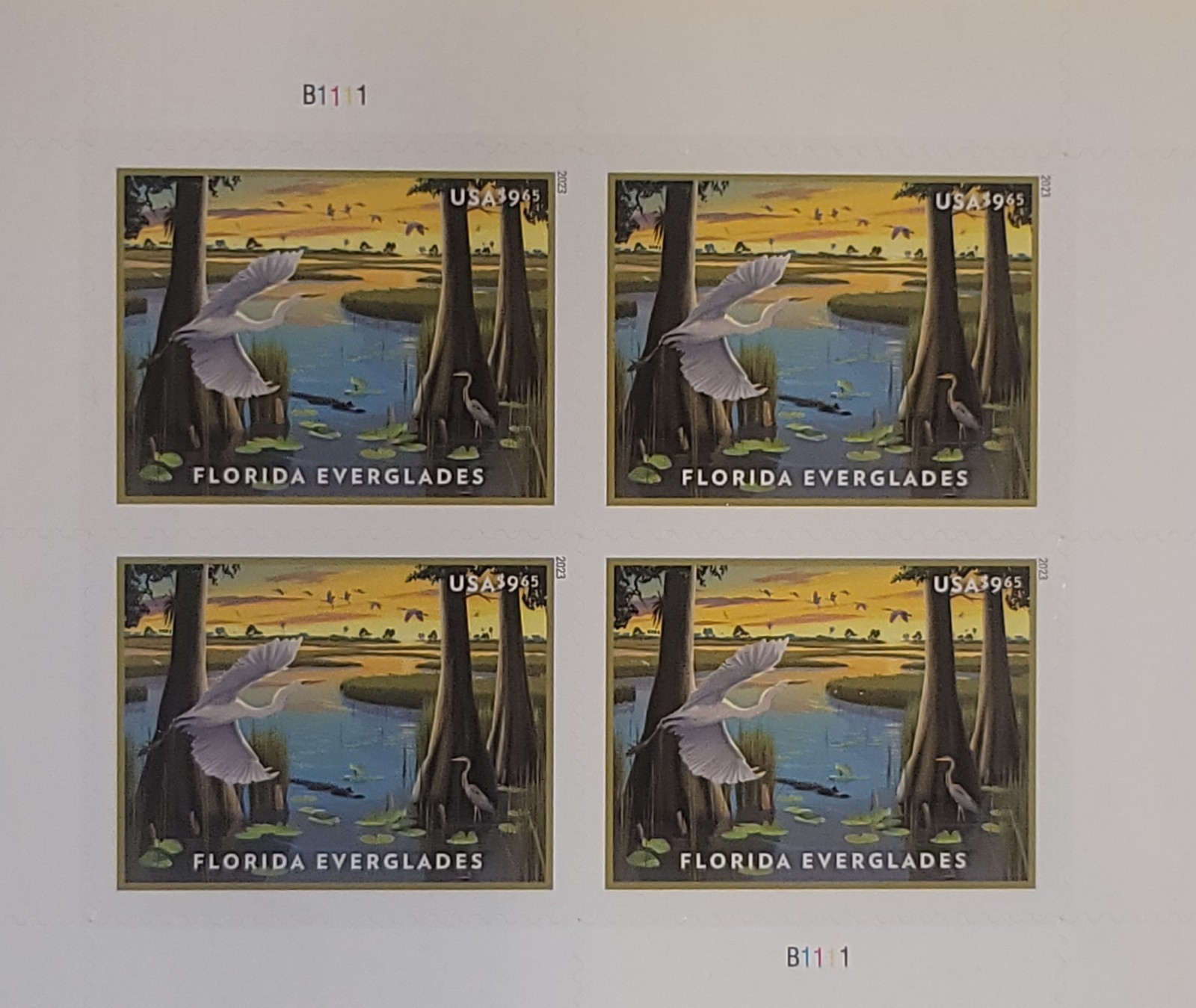Sheet of 4 US Priority US Stamp of $9.65 FLORIDA EVERGLADES Scott# 5751 – MNH
