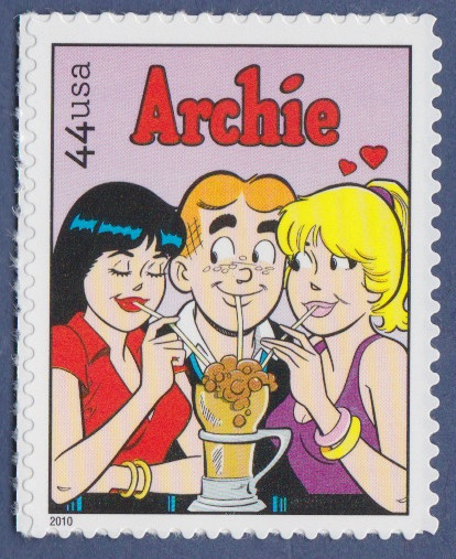 ARCHIE STAMP SUNDAY FUNNIES COMICS 2010 UNUSED US POSTAGE 44c BETTY COOPER MNH