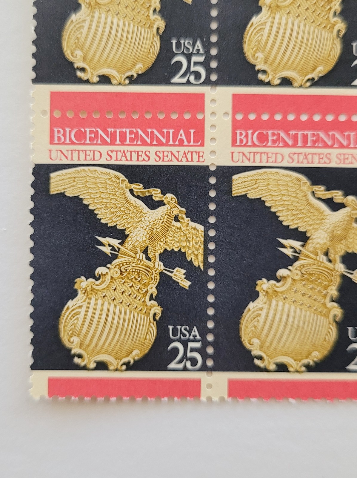 Constituion Bicentennial US Postal Stamps 25c Block of 6 Scott #2413 MNH