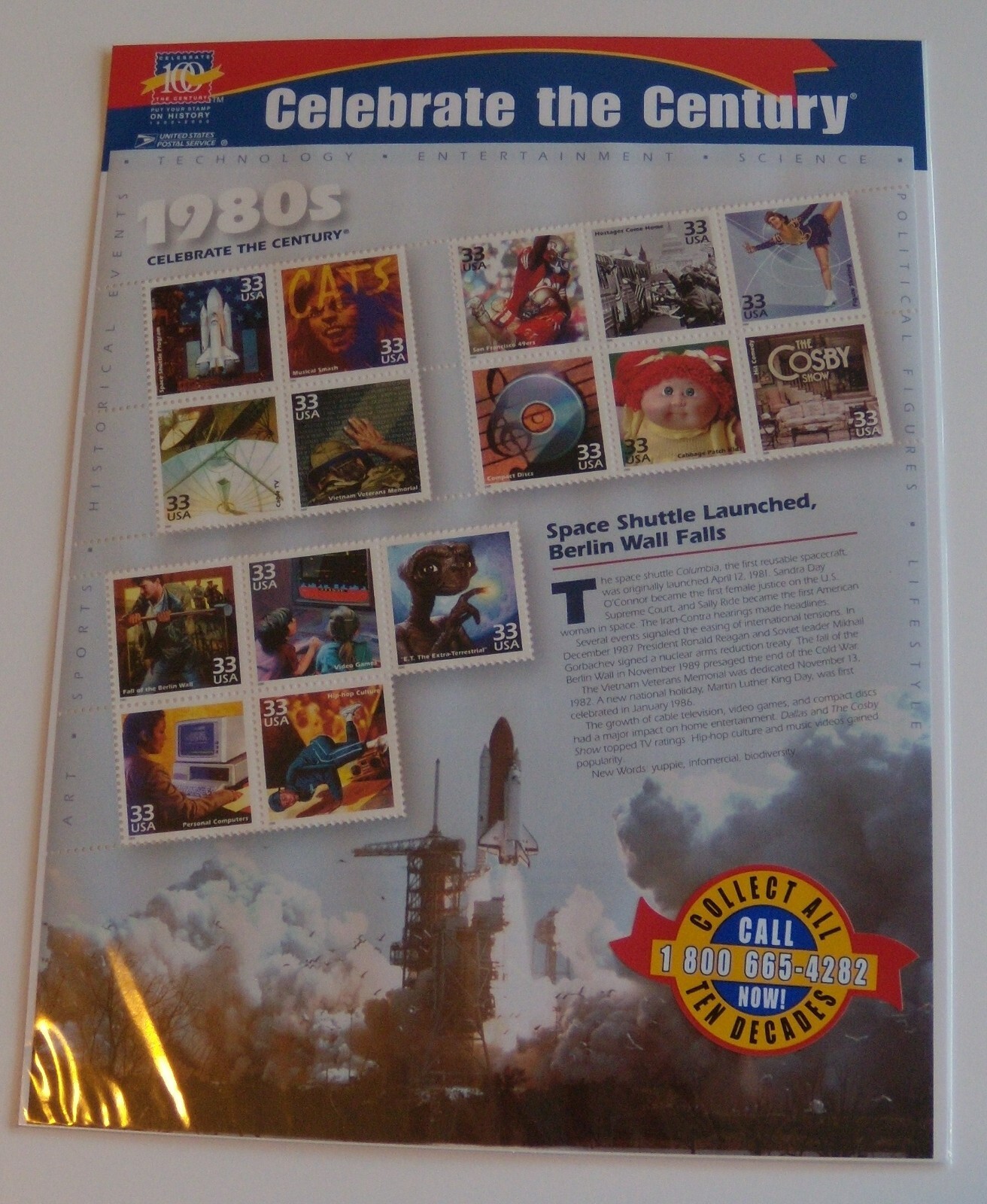 CELEBRATE THE CENTURY 1900-1990. Complete 10 Sheet Set US Stamps USA # 3182-3191