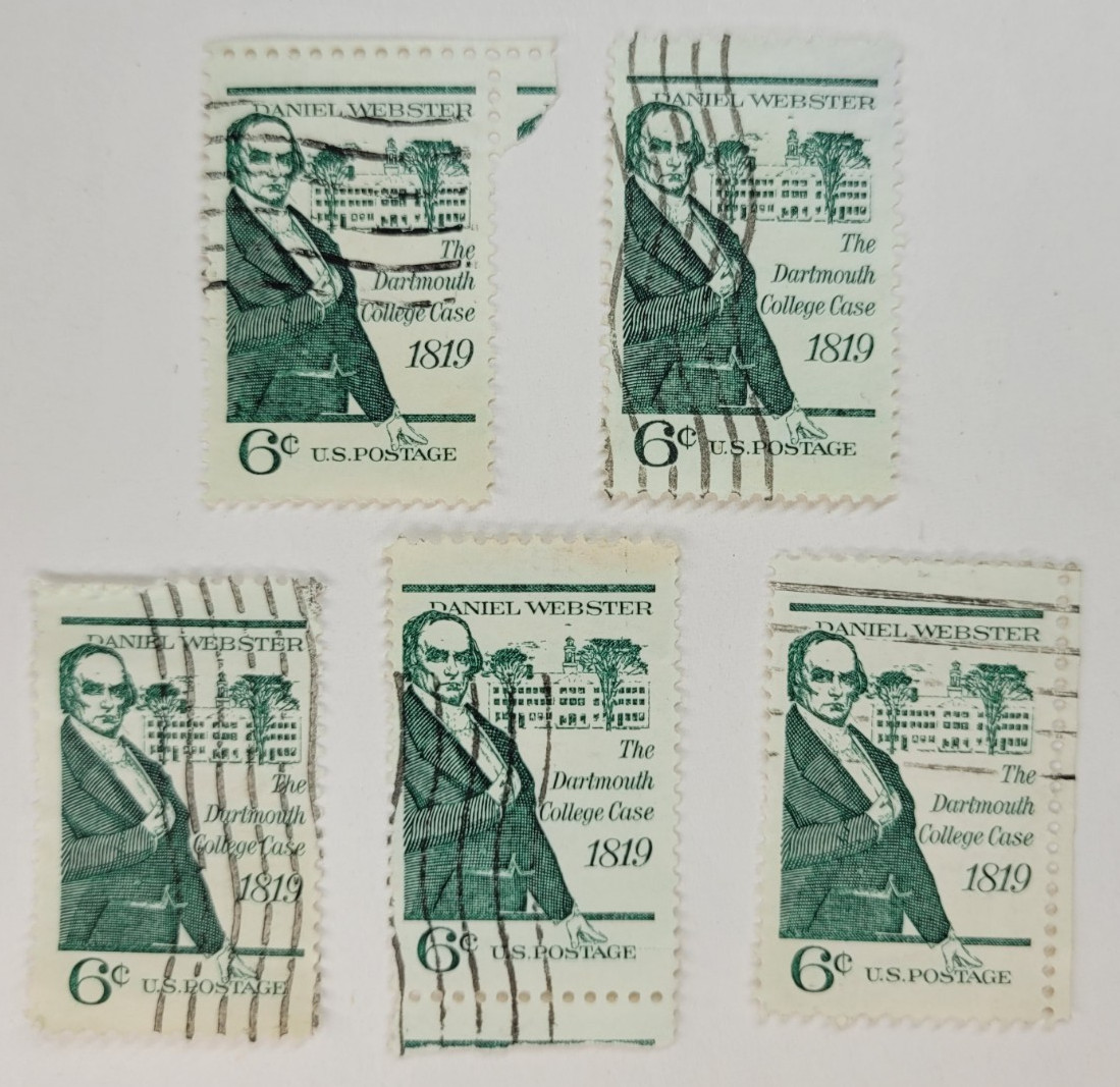 5 Daniel Webster 6 cent U.S. Postage Stamps