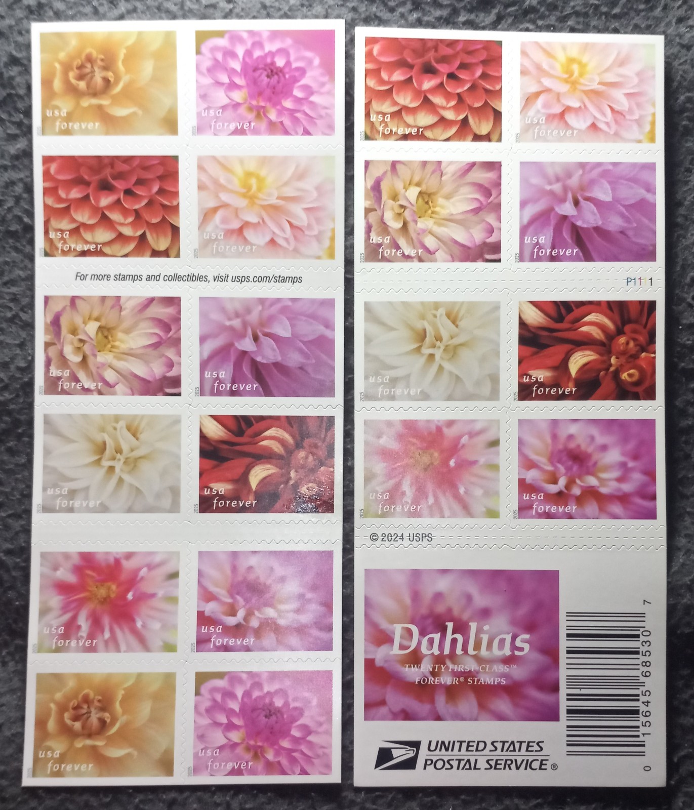 ON SALE NOW – 20 Dahlias Forever First Class Stamps Wedding, Business Booklet