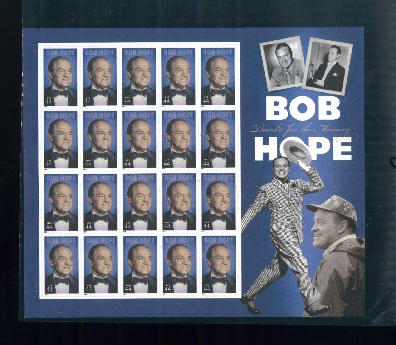 United States 44¢ Comedian Bob (Robert) Hope Postage Stamp #4406 MNH Sheet