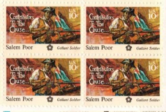 SALEM POOR–Block-4 Collectible Unused 1975 Stamps-FREE SHIPPING
