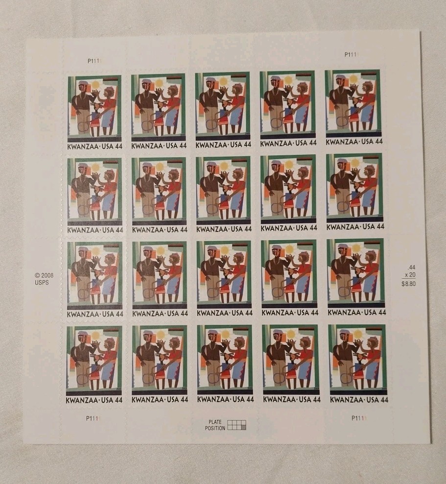 US 2009 SC 4434 44c Kwanzaa – Full Sheet of 20 – MNH Fresh