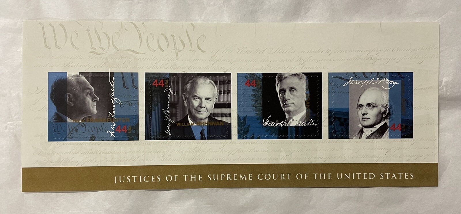 Scott #4422 US Justices of the Supreme Court Stamps MNH Sheet 4 Stamps 2009 44 c