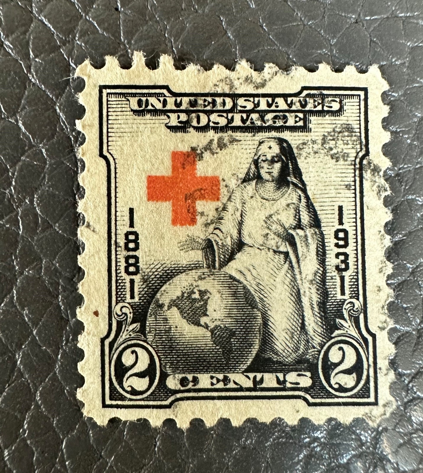 1931 2 CENT STAMP AMERICAN RED CROSS 50th ANNIVERSARY