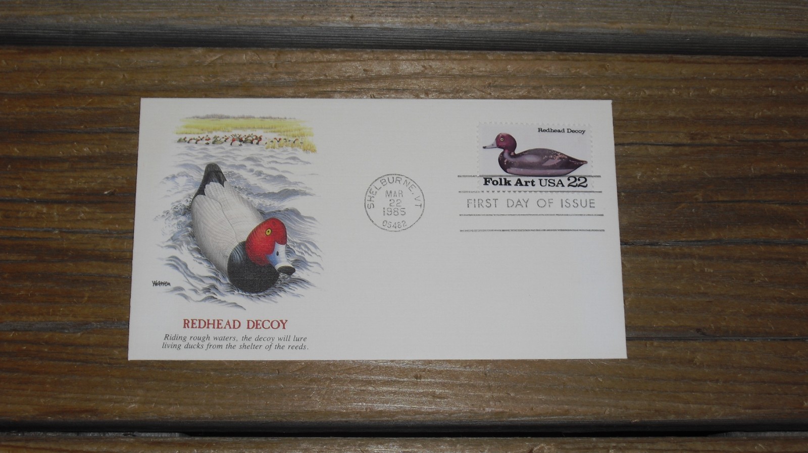 Vintage 1985 America’s Antique Duck Decoy Stamps First Day Covers (4) – Mint