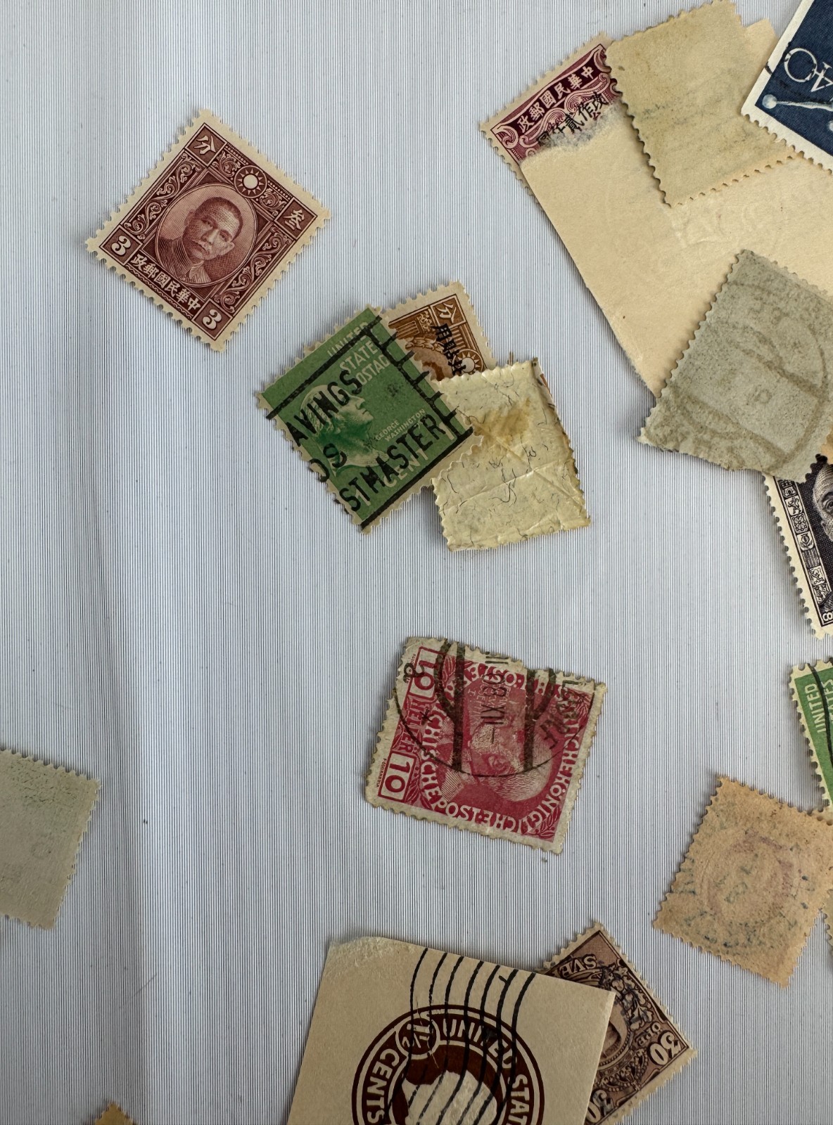 Worldwide Vintage Stamp Collection Lot 90+ Used Mint Stamps USA China Sweden