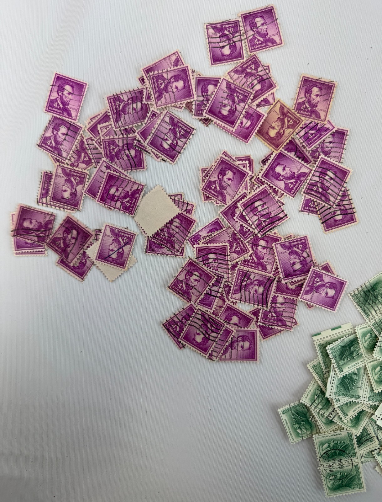 Cancelled Vintage US Presidents Stamp Lot Lincoln, Andrew Jackson 1954-1965