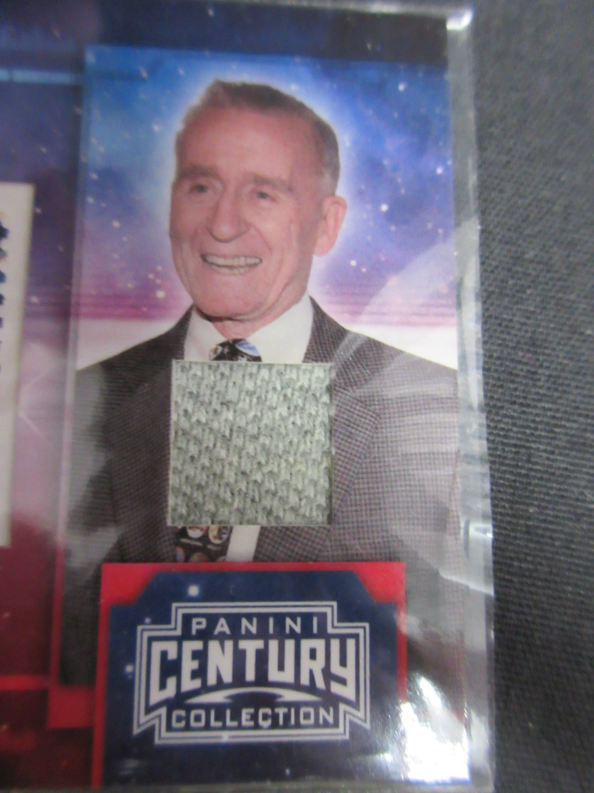 WALT CUNNINGHAM APOLLO 9 2010 PANINI 85c STAMP & WORN RELIC SWATCH CARD, 55/250