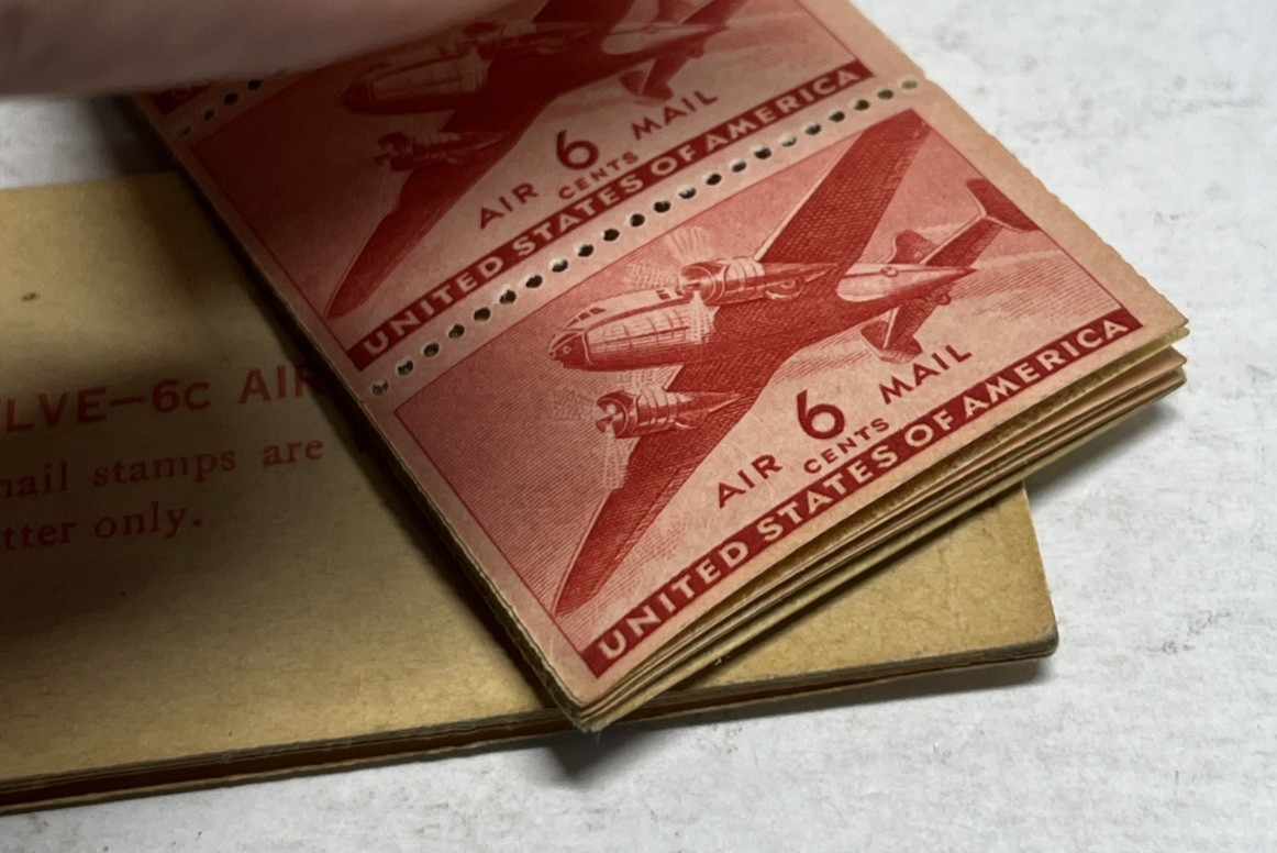 Rare: 1940’s 2 Booklets New! 6 cents Air Mail Stamps Lot Best Price Ever On Ebay