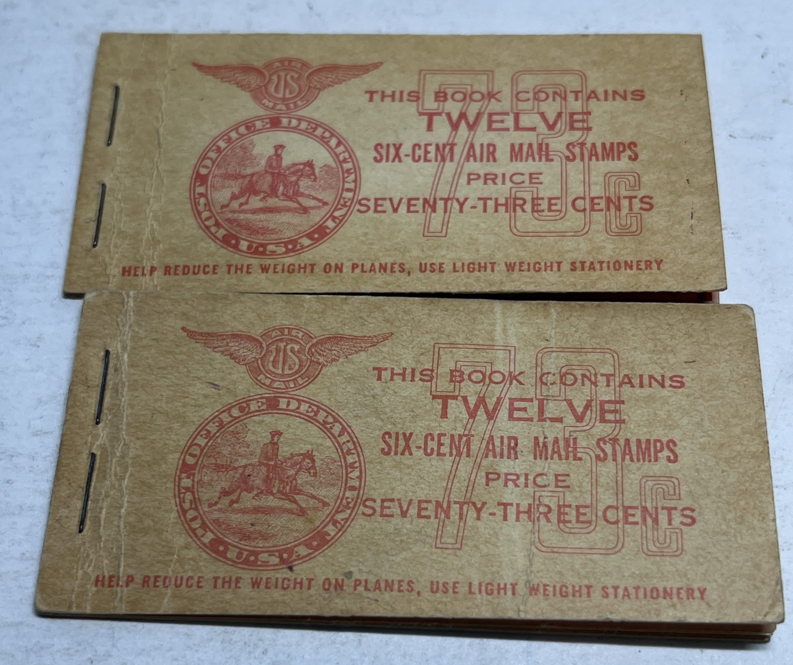 Rare: 1940’s 2 Booklets New! 6 cents Air Mail Stamps Lot Best Price Ever On Ebay