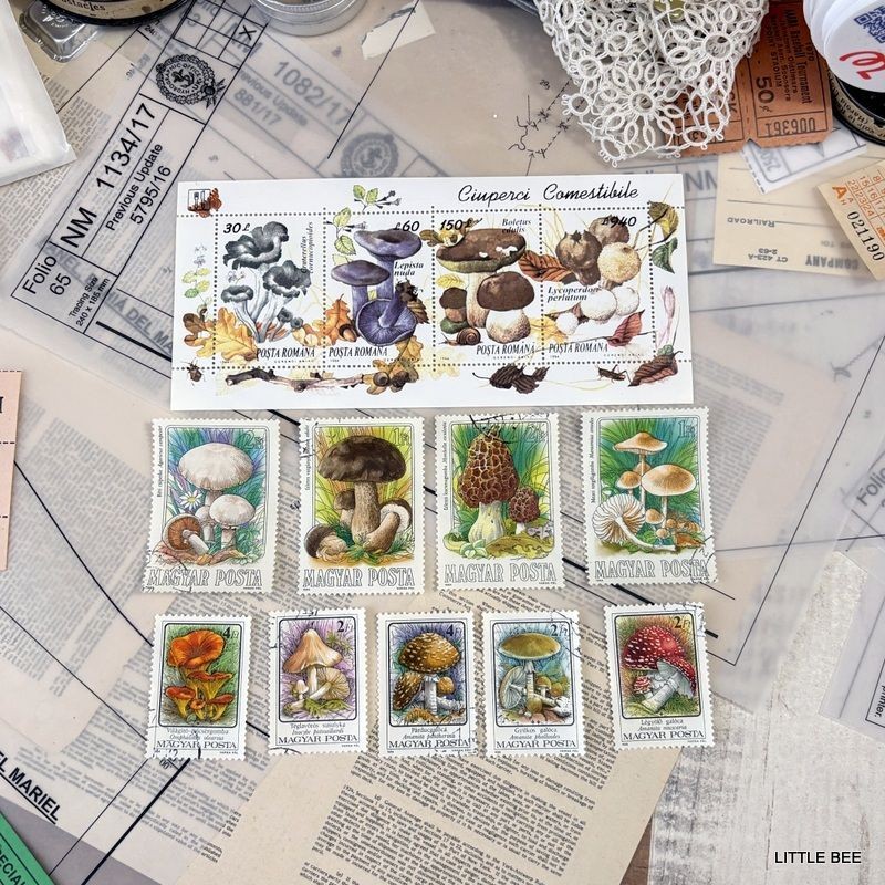 719・R-2085 1994 Romania Mushroom Stamp Sheet + Hungary Mushroom 9 stamps Stamp