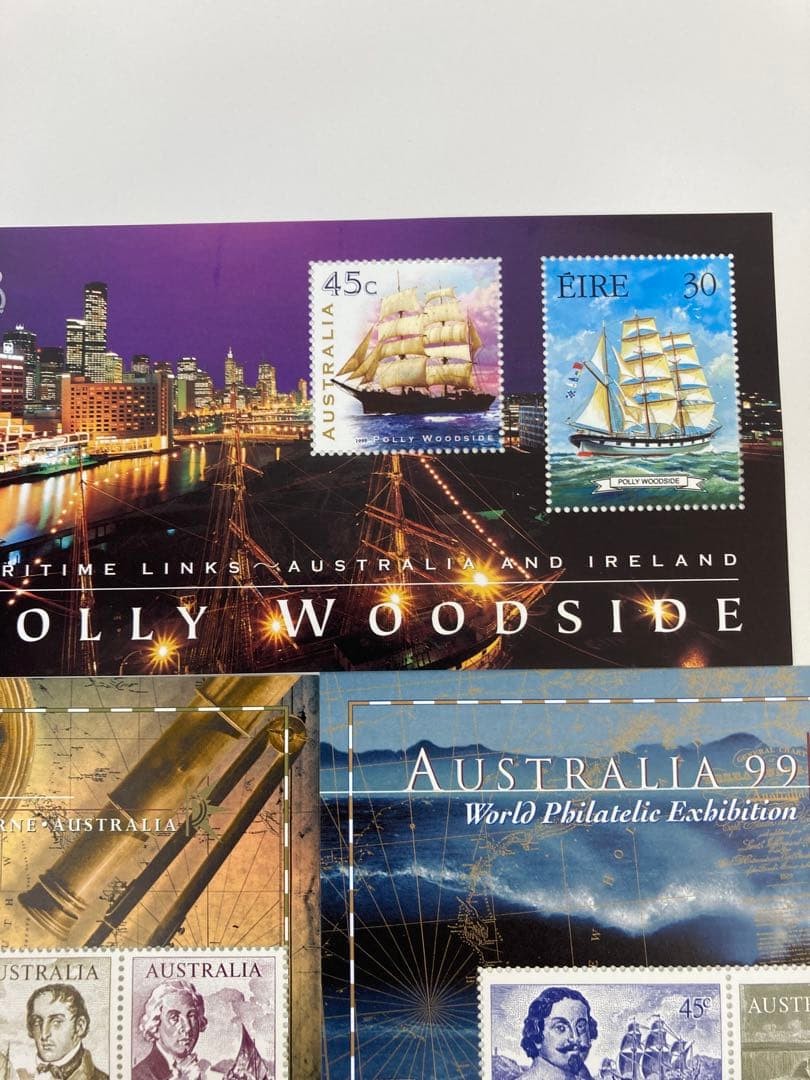 Unused foreign stamps – Australia, Ireland, miniature sheet