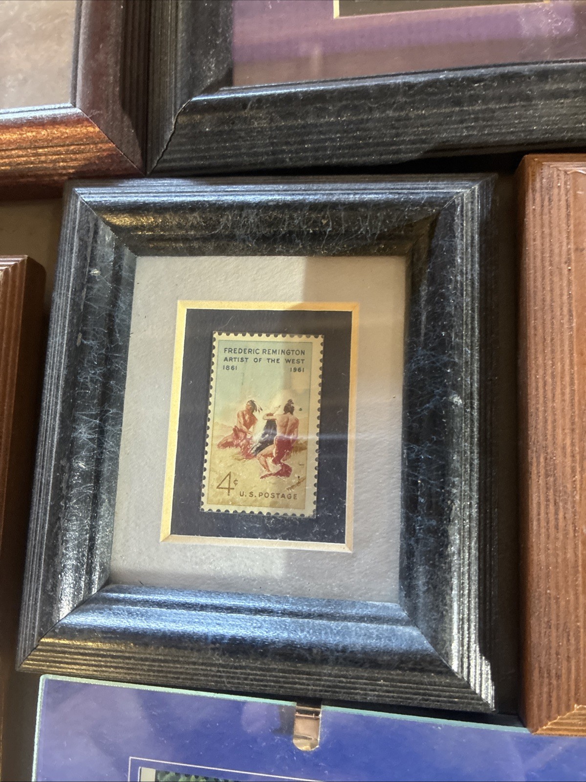 12 Framed Collectible Stamp Frames-Selling All Together-Good Subject Matter-nice