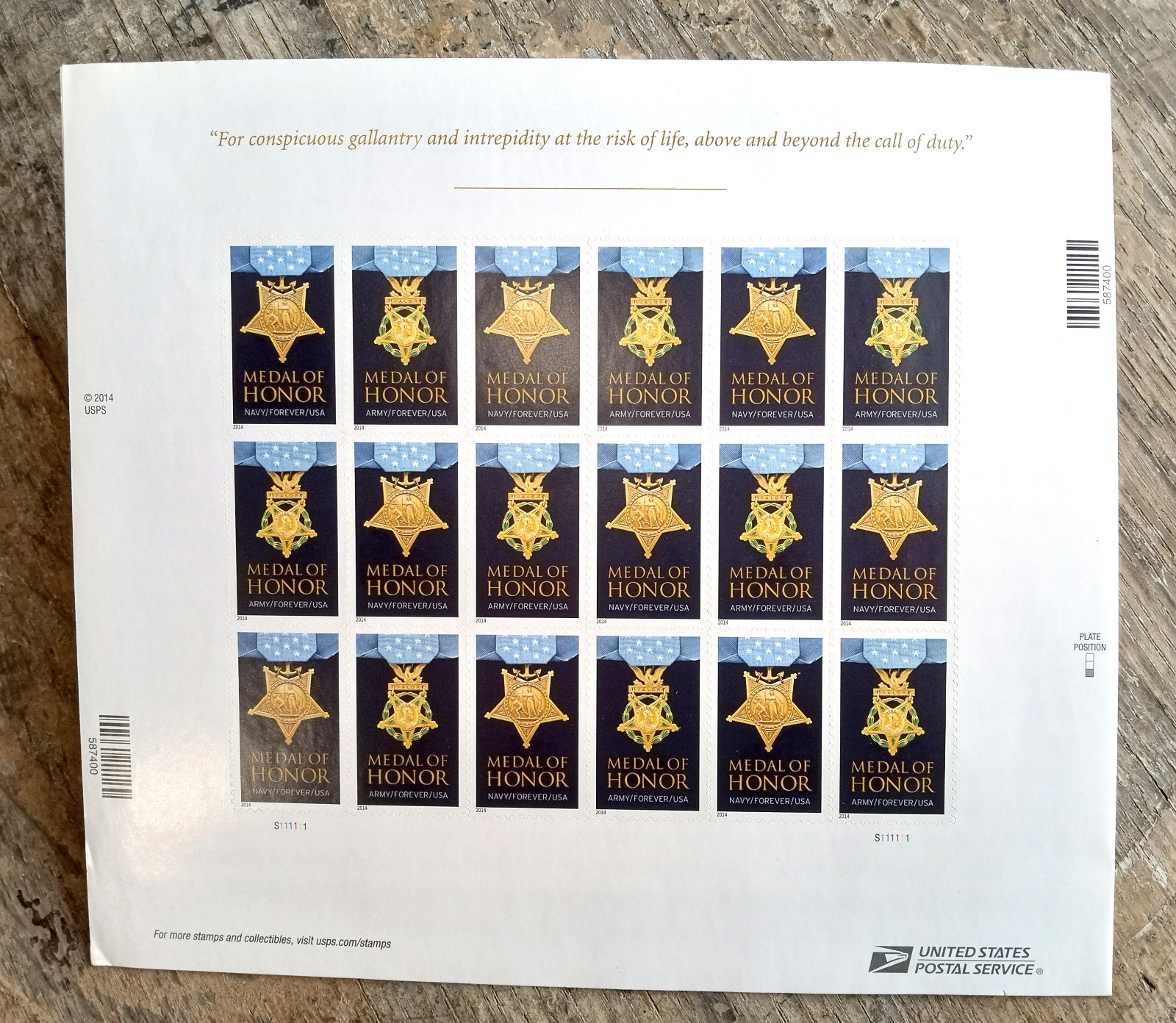 Medal of Honor ✮2013-2014✮ Amy Navy Korean War WWII 40 Forever Stamps USPS CMH