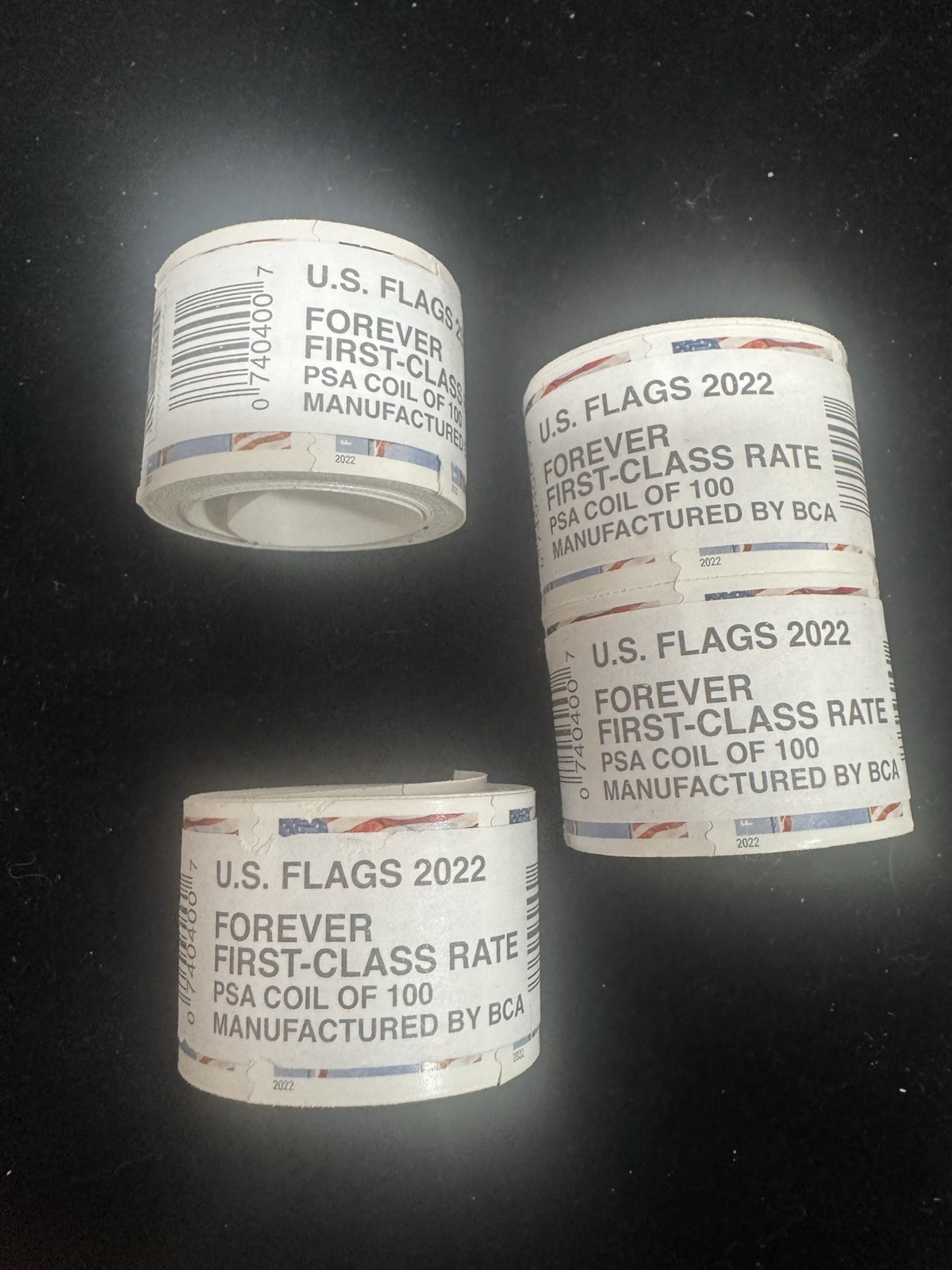 U.S. Flags 2022 Forever Stamp Coil of 100 Mint Never Hinged Multi-Color