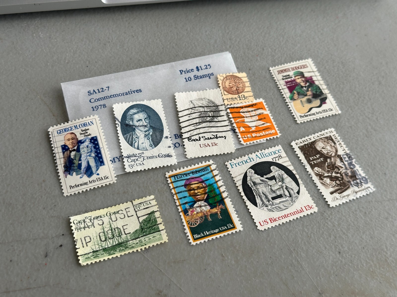 US Postage 1978 Commemoratives *QTY 10* USED
