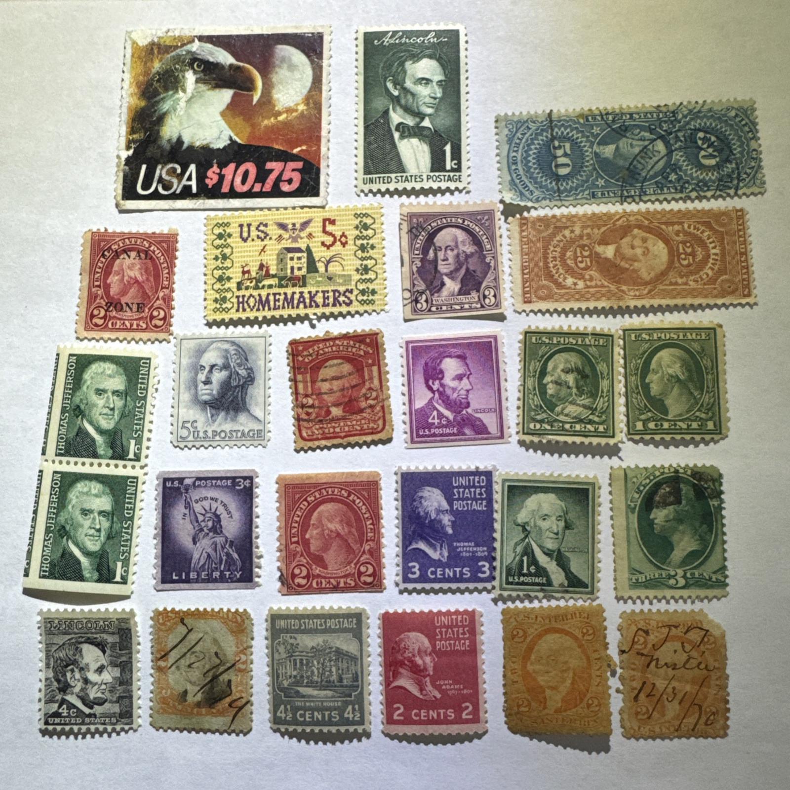 Stamps U.S 25 Stamps Lot