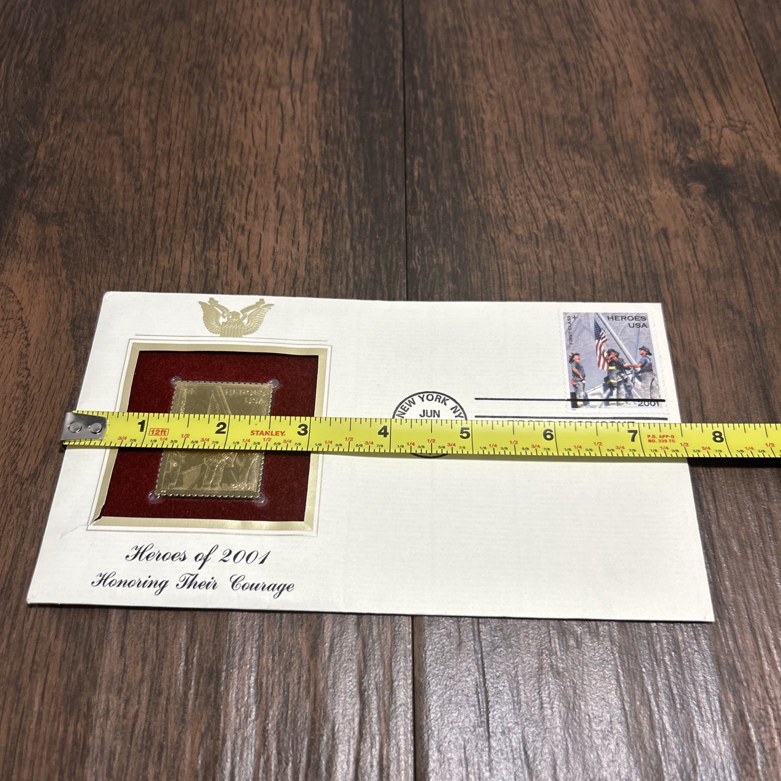 First Day Of Issue Jun 7 2002 New York NY 22kt Gold Replica Heroes Of 2001