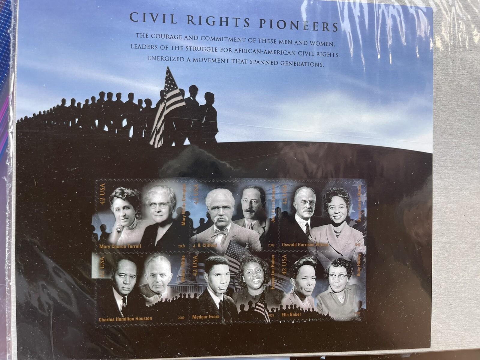 US SCOTT 4384 PANE OF 6 CIVIL RIGHTS PIONEERS STAMPS 42 CENT FACE MNH SEALED