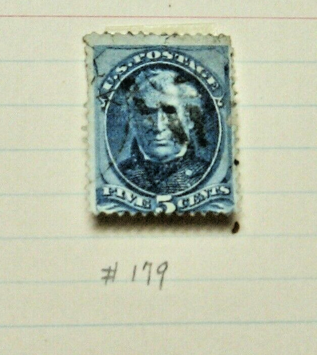 1875 Zachary Taylor 1 Cent U.S. Postage Stamp