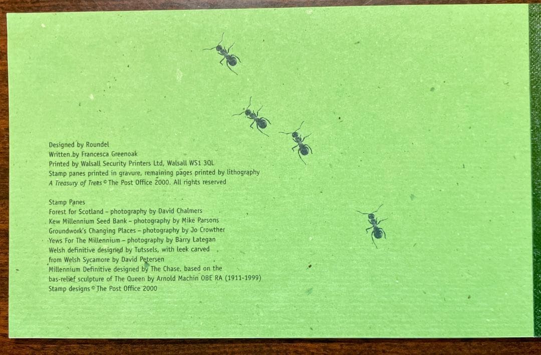 United Kingdom – “A Treasury of Trees” Stamp Booklet – Fine Condition