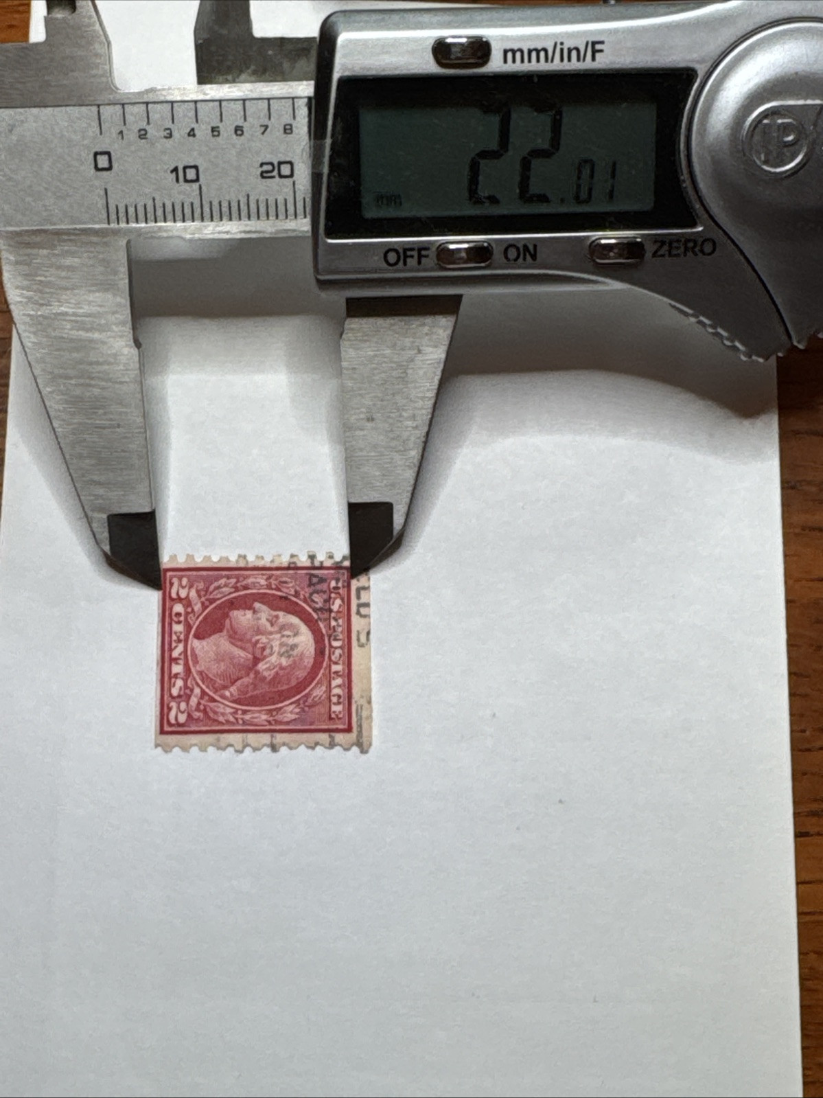Scott #491 – 2¢ Carmine Washington – Rotary Press Coil Stamp